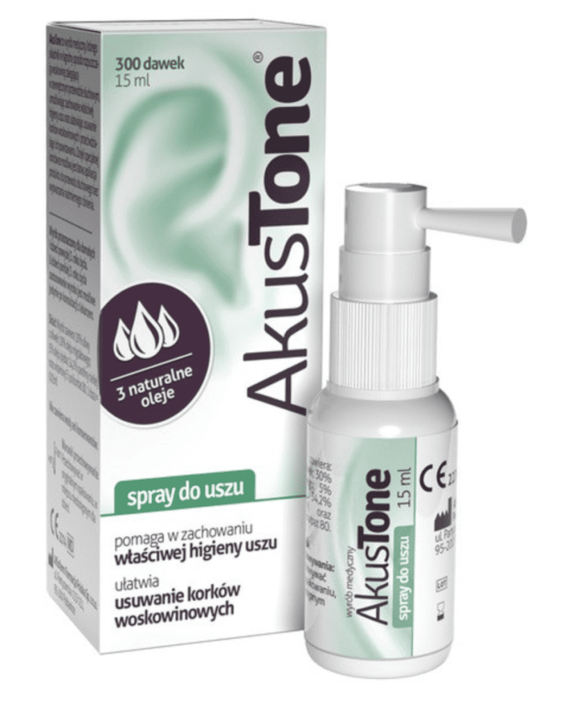 spray do czyszczenia uszu - akustone